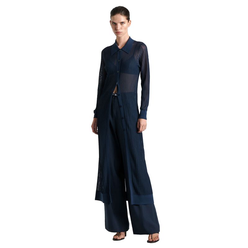 Cue Sheer Rib Maxi Cardigan image number 0